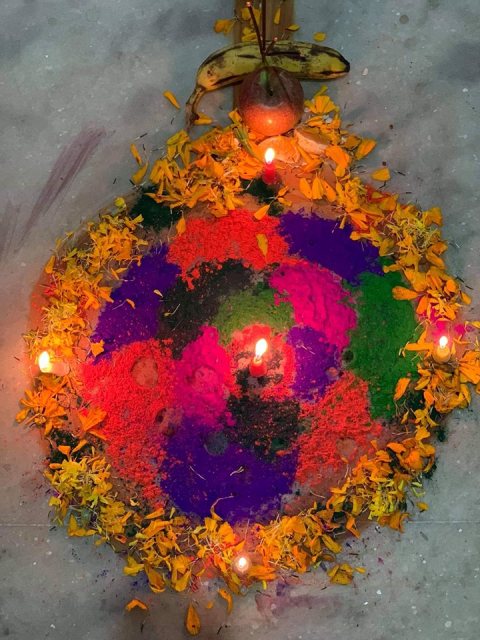 Diwali Deepavali Deepawali Tihar Decoration home Rangoli Designs Images Pictures Photos