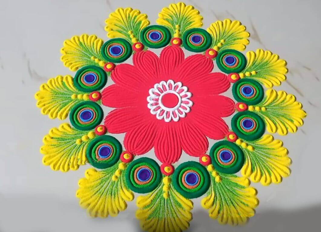 Diwali Rangoli Designs Tihar Deepavali HD Image Photos Colors Picture