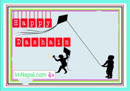 Happy Dashain Vijaya dashami Durga Puja Navratri Festival Nepal Greeting Wishing Card Image Wallpaper Picture