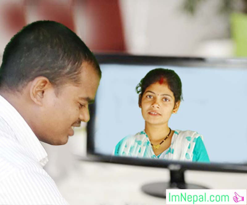 long distance couple husband wife valentine's day chat wishes Live