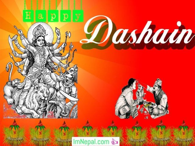 Happy Dashain Vijayadashami Greeting eCards Wishes Image Quotes Wallpapers Pictures Navratri