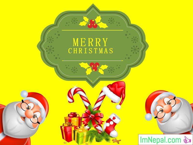 Merry Happy Christmas Greetings Santa Cards HD Wallpaper Wishes Messages Quotes Pictures Photos Images