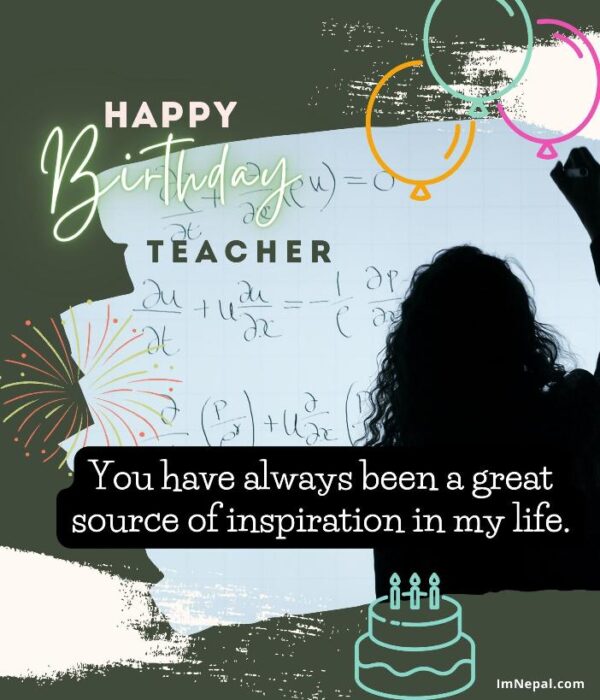 Happy birthday teacher image