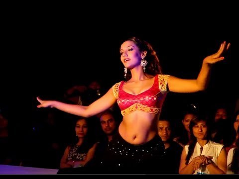 Priyanka karki dancing in a stage