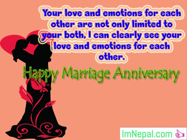 Happy marriage wedding anniversary wishes to facebook friends in english