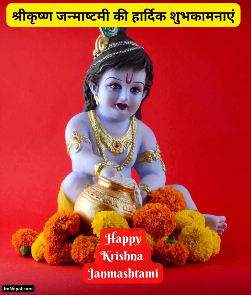 Hindi Happy Krishna Janmashtami
