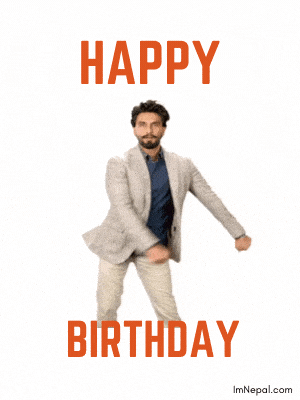 funny birthday wishes GIF Images dancing