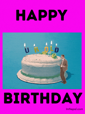 funny birthday wishes GIFs cake