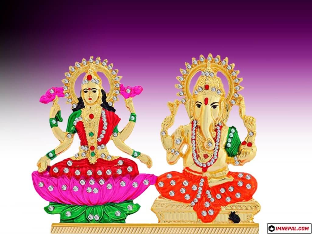 Mata Lakshmi & Lord Ganesha Images Wallpapers