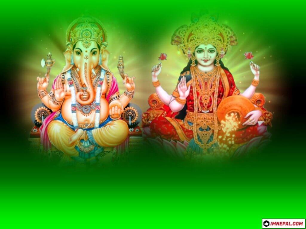 Mata Lakshmi & Lord Ganesha Images Wallpapers