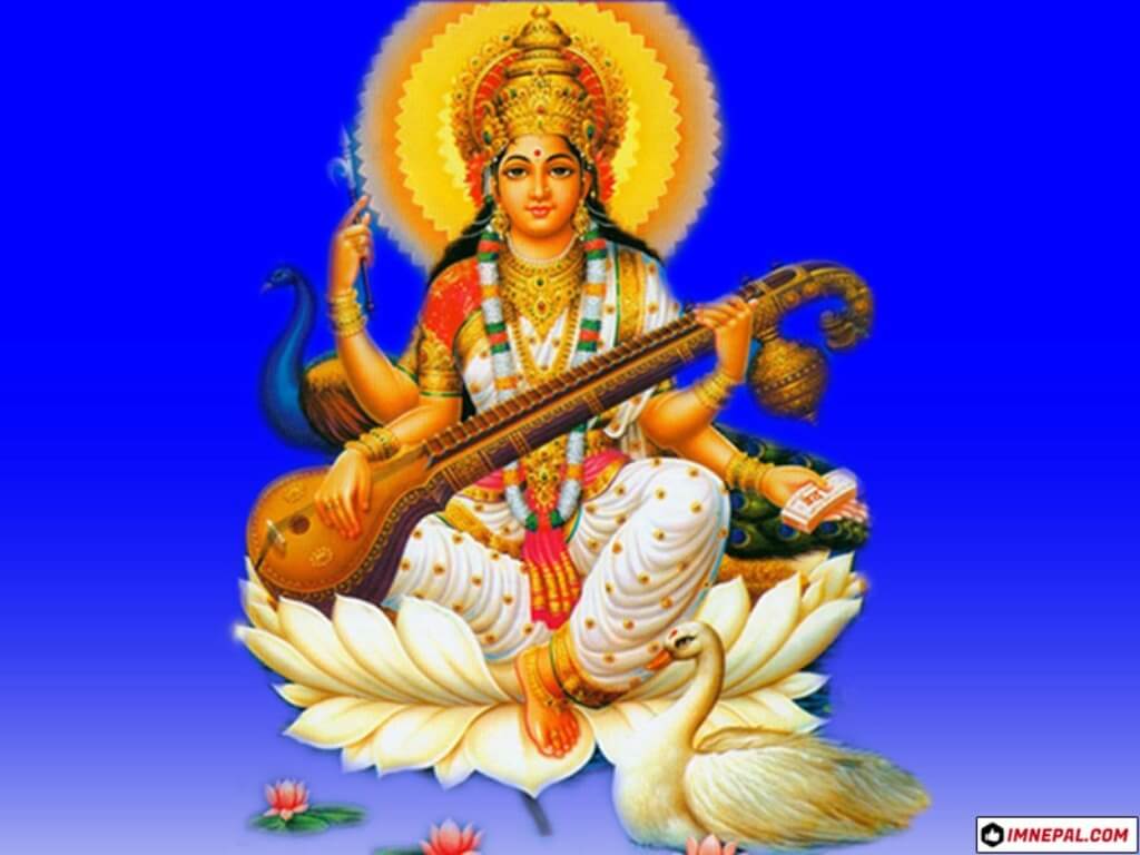 Hindu Goddess Saraswati Mata Images HD Wallpapers