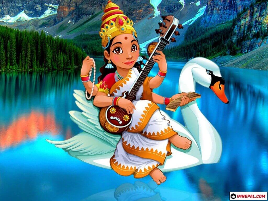 Hindu Goddess Saraswati Mata Images HD Wallpapers