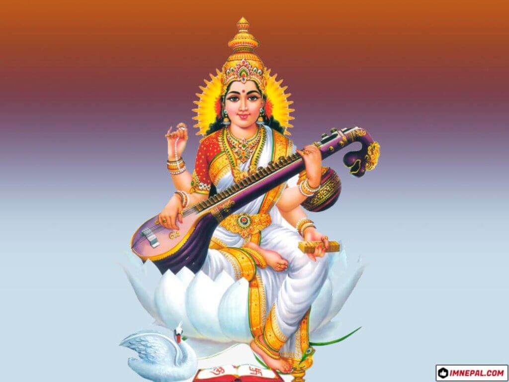 Hindu Goddess Saraswati Mata Images HD Wallpapers