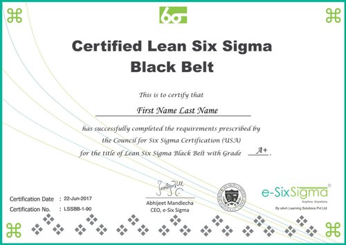 Lean Six Sigma Black Belt Certification