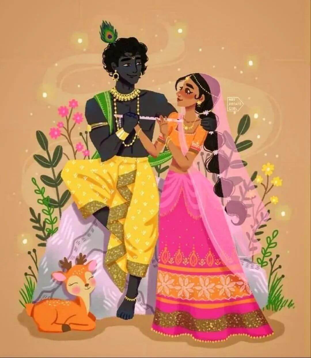 Black Romantic Krishna HD Wallpaper | 23 Best Images