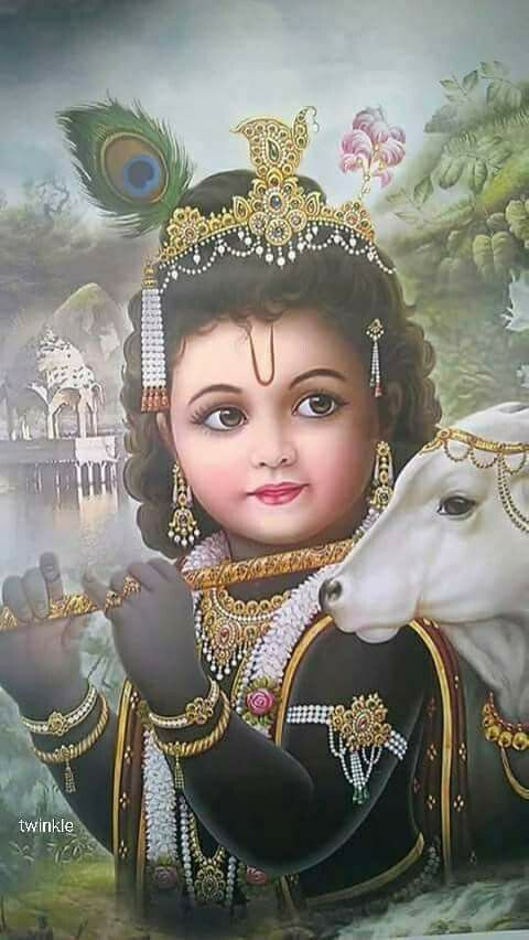 Hindu Cute God Krishna HD Image Janmashtami