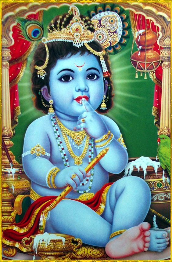 Hindu Cute God Krishna HD Image Janmashtami