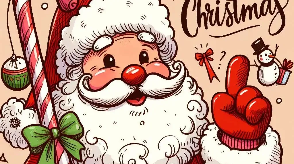 46 Drawing Images Of Santa Claus Saying Merry Christmas