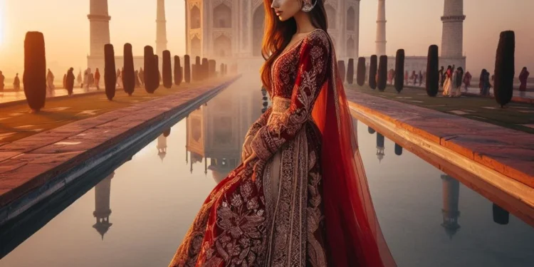 Indian Model Taj Mahal Images