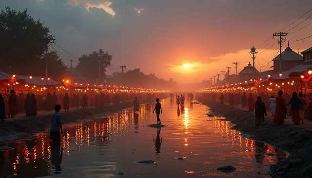 Chhath Puja Devotion by the Riverside